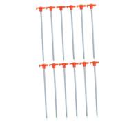 Anneome 12 Pièces Piquets de Tente Robustes Acier Ancrages Sol Profonds Résistants Au Vent pour Camping Plage Randonnée Fixation pour Tentes et Awnings Extérieurs