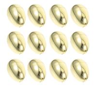 Anneome 12 Œufs de Pâques Dorés Décoratifs en Plastique, Vides à Remplir de Bonbons ou Jouets, Taille 8x5,3 Cm, Lot de 12 Pièces pour Décoration et Panier de Fête de Pâques