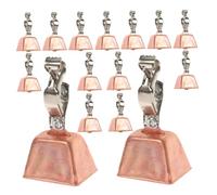 Anneome 15 Pièces Clochettes Alarme de Acier Inoxydable avec Clip Signal Sonore de Morsure pour Canne à Accessoires Multi Usage pour Mer et Côtière