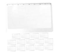 Anneome 15 Pièces Loupe de Lecture Ultra-Fine Fresnel Lentille Format Carte de Crédit avec Échelle Loupe Portable pour Lecture de Petits Textes Compatible Porte-Cartes et Portefeuille