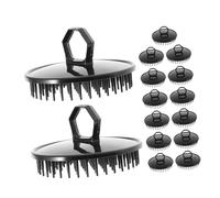 Anneome 15pièces Brosse à Chevelu Compacte Avec Poignée Antidérapante Brosse Exfoliante Pour Cheveux Et Massage Chevelu