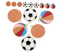 Anneome 15pièces Mini Breloques Ballon De Sport Alliage Pendentifs Pour Bijoux Faits Maison Fournitures De Bricolage Pour Créations
