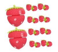Anneome 18 Pcs Strawberry Hair Curlers Soft Sponge Rollers For Overnight Use Heatless Curls Lightweight Portable Hairfriendly Design Suitable For All Hair Types