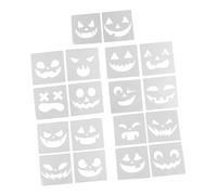 Anneome 18 Pièces Pochoirs de Peinture Halloween en Plastique Écologique 135X135 MM Gabarits Découpés pour Dessin Créatif Garçon et Filles Outils de Bricolage pour Activités Scolaires