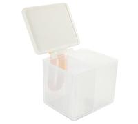 Anneome 1ensemble Distributeur De Coton avec Compartiments Séparés pour De Coton Et Éponges Maquillage Boîte De Rangement Étanche Et Anti-poussière pour Salle De Bain Et Table De