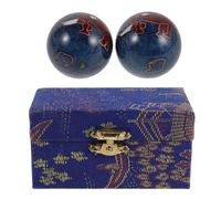 Anneome 2 Ballons D'exercice Mains en Émail Cloisonné Bleu Sonnerie Unique, Légers Rééducation la Maison Bureau