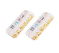 Anneome 2 boîtes Compartiments Coffret DIY Accessoires Manucure Décorations Ongles et Charms