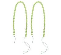 Anneome 2 cordes Perles Naturelles Agate Verte pour Fabrication Bijoux Perles Rondes Brillantes pour DIY Bracelets Colliers et Accessoires Personnalisés