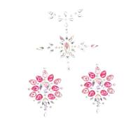 Anneome 2 ensembles Autocollants de Corps Gemmes Adhésives pour Poitrine et Visage Décorations Faciles à Poser pour Fête Carnaval Mascarade et