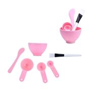 Anneome 2 ensembles DIY Facial Mask Bowls With Brushes And Measuring Tool Plastic Beauty Makeup Kit For Skincare Application Practical And Delicate Color Random Couleur Couleur Aléatoire