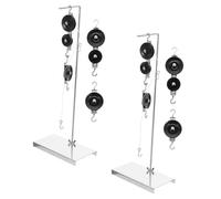 Anneome 2 ensembles Kit de Poulies pour École avec Supports Stables et Cordes Expérimental pour Travaux Pratiques de Physique et Mécanique Laboratoire et Classe