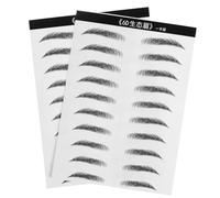 Anneome 2 Feuilles Patch de sourcils simulé autocollant de sourcil crayon ascenseur de simulation artificiel outils de maquillage Noir