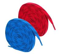 Anneome 2 Paires Lacets Plats Robustes pour Chaussures de Sport Patins à Glace et Hockey Rouge Bleu Durables et Faciles à Ajuster