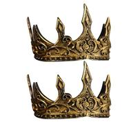 Anneome 2 Pièces Accessoire de Couronne Médiévale en Mousse PU Souple 3d, Coiffes Rétro pour Costumes de Scène et Soirées à Thème, Taille Unique, Confortable pour Hommes