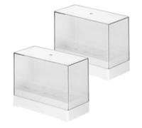 Anneome 2 pièces Boîte de Rangement Forets à Ongles Organisateur Transparent pour Stockage et Présentoir de Têtes de Meulage Accessoire Pratique pour Salon et Soins des Ongles