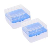 Anneome 2 Pièces Boîte de Rangement pour Tubes Compartiments Plastique PP Boîte Congélateur Cryogénique pour Échantillons Lot pour Laboratoire et Recherche