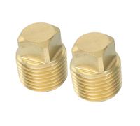 Anneome 2 Pièces Bouchon de Vidange Laiton pour Bateau avec Filetage Bspt - Bouchon Étanche à Structure Carrée Intérieure Adapté Maintenance et Compatible Plupart des Coques