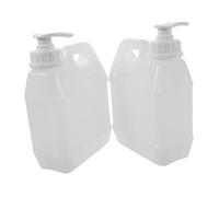 Anneome 2 Pièces Bouteilles Pompe Plastique Distributeur Rechargable Anti-fuite Pour Gel Shampooing Lotion Corps Portable