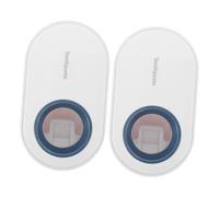 Anneome 2 Pièces Distributeur Mural de Dentifrice Automatique Distributeur Doseur sans Contact Support Mural Adhésif Presse Tube pour Garçon Fille et Adultes de Place Salle de Bain