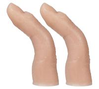 Anneome 2 Pièces Doigt D'entraînement Manucure en Silicone Réaliste, Texture Souple Articulation Flexible, Kit Pratique pour Ongles, pour Artistes Professionnels et Débutants