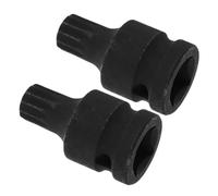 Anneome 2 pièces Douille Triple Carré Stubby pour Dépose Vis Étrier Frein Embout Impact Ergonomique et Précis pour Réparation Auto