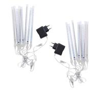 Anneome 2 pièces LED Guirlande Lumineuse Bleu Tubes Étanches PVC pour Décoration Noël Extérieur Intérieur Effet Pluie Étoiles Romantique avec Leds