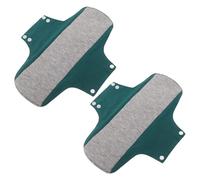 Anneome 2 Pièces Lot de 2 Serviettes Hygiéniques Lavables Ultra-minces Post-partum 22x28 Cm en Coton Absorbant Vert Foncé, Protection Anti-fuites Réutilisable pour Nuit et Soins Maternité