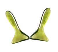 Anneome 2 Pièces Outil Gua Sha Corps et Visage Vert Planche de Massage pour Relaxation Scraping pour Cou Dos et Soins Faciaux Massage pour Détente Musculaire