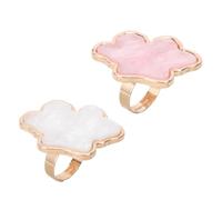 Anneome 2 pièces Palette de Nail Art Résine Forme Nuancée Marbrée Blanc et Rose Palette Mélange Portable pour Vernis à Ongles et Cosmétiques Accessoires French Manucure Pratique