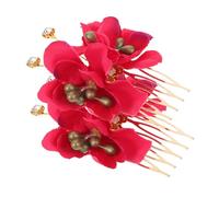 Anneome 2 Pièces Peignes de Mariage Fleuris avec Fleurs Artificielles Hibiscus Accessoires Cheveux Légers pour Mariées et Invitées Clips Latéraux Adaptés à Types de Cheveux