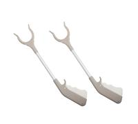 Anneome 2 pièces Pince de Préhension Flexible Longue Aluminium Outil Robuste pour Ramassage de Déchets et Petits Objets pour Seniors et Usage Extérieur