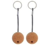Anneome 2 Pièces Porte-clés Flottant Portable en Bois et Fer, Forme Ronde Créative et Facile à Transporter, pour Kayak, Pêche et Sports Nautiques