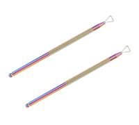 Anneome 2 pièces Poussoir Cuticules Acier Inoxydable Outil Double-embout pour Enlever Cuticules et Peaux Mortes Accessoire Manucure Pratique pour Soins Ongles à Domicile ou Salon