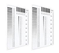 Anneome 2 Pièces Règle de Mesure Transparente Jauge de Haute Précision avec Ligne et Inspection de Rayures Outil Portable pour Contrôle Rapide des Défauts et Évaluation des Surfaces