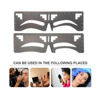 Anneome 2 pièces Règle Sourcils Flexible Pochoirs Design Précis Équilibre Maquillage Femmes