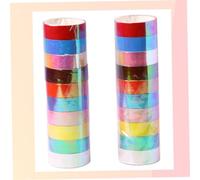 Anneome 2 Pièces Ruban Washi Coloré Déchirable Sans Trace Ruban Adhésif Papier Décoratif pour Scrapbooking DIY Carnet Cadeau Couleur Aléatoire
