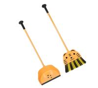Anneome 2 Pièces Set de de Ménage pour Tout Petits avec Balai et Pelle à Poussière Kit de Nettoyage pour Garçon Fille et Filles Développement des Compétences et Apprentissage de Lautonomie