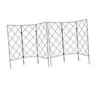 Anneome 2 pièces Support de Plantes Grimpantes Fer Treillis de Jardin Robuste pour Tomates et Vignes Tuteur Pliable Multifonction pour Serre et Extérieur