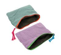 Anneome 2 Pièces Travel Makeup Bag for Women Large Capacity Grid Organizer Pouch Water-Resistant Portable Cosmetic and Toiletry Storage Case with Multiple Compartments