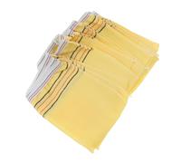 Anneome 20 pièces Gants exfoliants rugueux double face avec bande élastique gants de bain pour exfoliation et nettoyage du corps complet couleur jaune