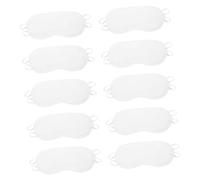Anneome 20 pièces Masques Yeux Usage Unique Lot de Protège-yeux Blancs Polyester Respirant Anti-lumière pour Sommeil Confortable et Relaxation