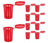 Anneome 20 Pièces Tasse à appât Panier d'appâts de pêche Vitesses de pêche Cage de piège à appâts en Plein air Cage Pièges Red