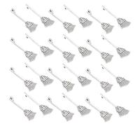 Anneome 200 Pièces Breloques Balai Vintage Alliage Argenté pour Bijoux DIY Halloween Pendentifs Mini Balais et Durables pour Bracelets Colliers et Projets Créatifs