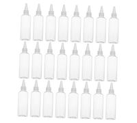 Anneome 24 Pièces Flacons Plastiques Transparents à Embout Lot de Bouteilles Souples Rechargeables pour Lotion Teinture Capillaire et Produits Cosmétiques Étanches et Faciles à Presser