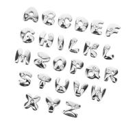 Anneome 26 pièces Perles Lettres Alliage pour Bracelet DIY Pendentifs Bijoux Plat Breloques Artisanat pour Collier Boucles Oreilles Accessoires Décoratifs pour Création de Bijoux