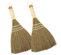 Anneome 2pièces Balai De Paille Et Brosse De Nettoyage Pour Bureau Lot De Balais à Poussière Avec Manche Court Outil De Nettoyage Domestique Pratique