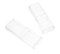 Anneome 2pièces Boîte Distributrice Portable pour Cure-Dents Étui de Rangement Transparent pour Cotons-tiges et Petits Accessoires