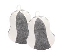 Anneome 2pièces Bonnet De Sauna Feutre Portable Pour Femme Et Fille Réutilisable Et Absorbant Avec Anneau De Suspension Pour Rangement Facile