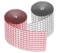 Anneome 2pièces Carreaux Autocollants Carrés Effet Miroir Petits Stickers Acrylique Pour Décoration Murale Artisanale