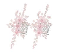 Anneome 2pièces Lot de Peignes Mariage Cheveux Floral Accessoires Coiffure Mariée Cristal Léger pour Mariage et Rendez Romantiques